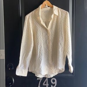 Beautiful metallic gold specked blouse